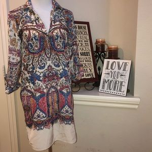 Joan Vass Studio paisley collar Dress, Small